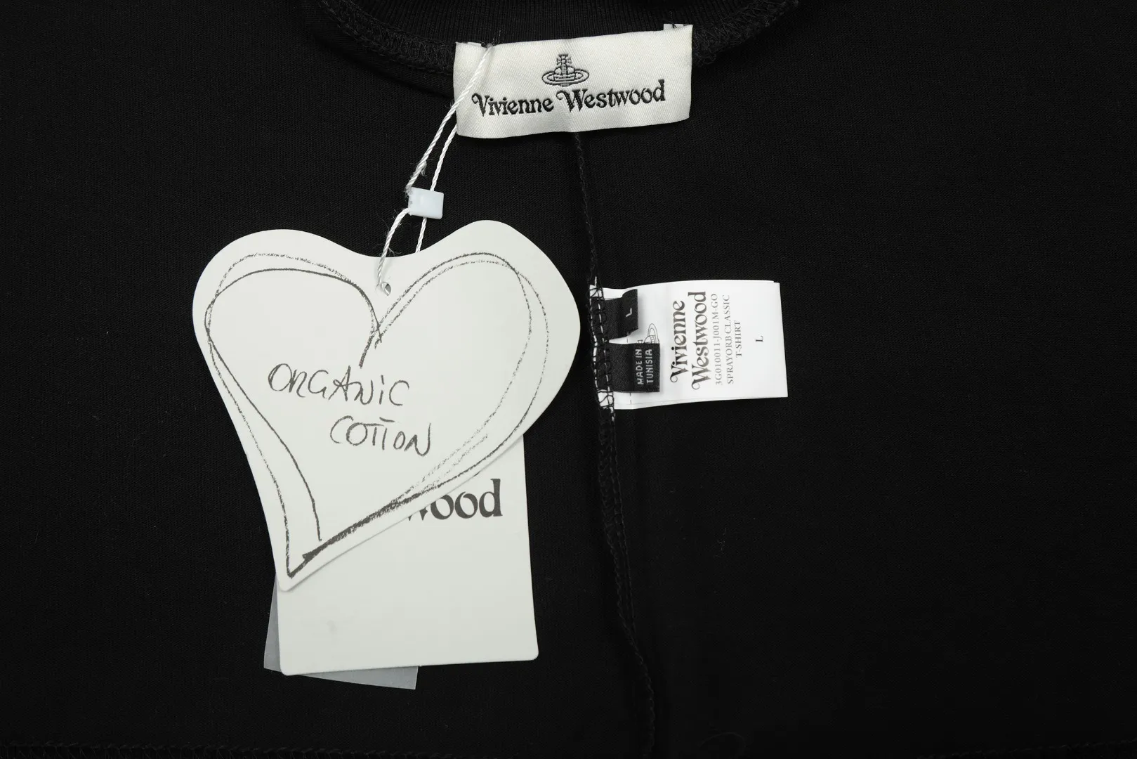 VIVI69#vivienne west wood Queen Mother Vivienne Saturn small label short sleeves Based on the classic style, white with gray Saturn, black with pink Saturn Size: XS-L Color: black white